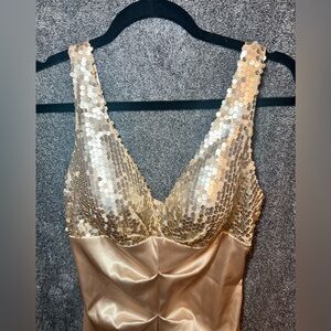 Gold Satin Gown